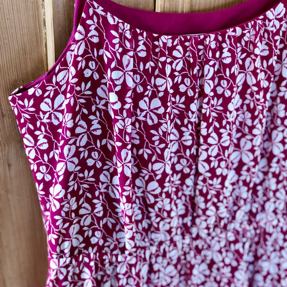 LOFT Raspberry Spring is in Bloom Dress - Picture 2 of 4